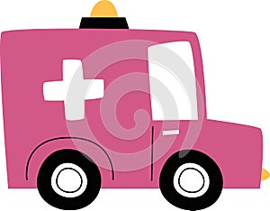Cute Cartoon Car Ambulance