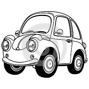 Cute cartoon car