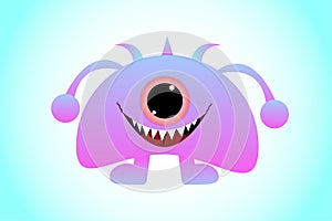 Cute cartoon character baby monster illustration graphic vector design