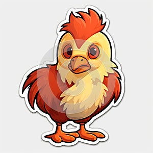 Cute Cartoon Chicken Sticker - 2d Game Art Inspired photo