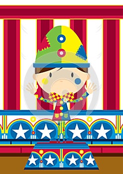 Cute Cartoon Circus Clown