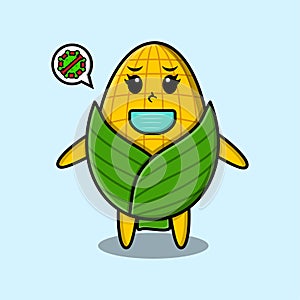 Cute cartoon corn character