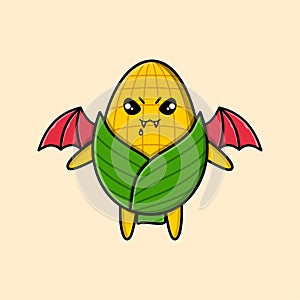 Cute cartoon corn character