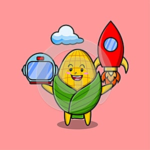 Cute cartoon corn character