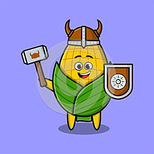 Cute cartoon corn character