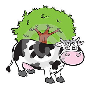 Cute cartoon cow