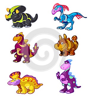 Cute cartoon dino set