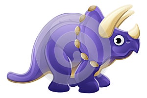 Cute Cartoon Dinosaur Triceratops