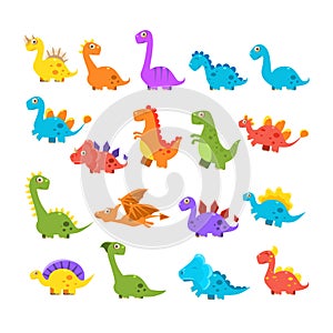 Cute Cartoon Dinosaurs Set