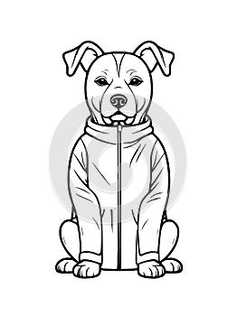 cute cartoon dog. coloring book for kids