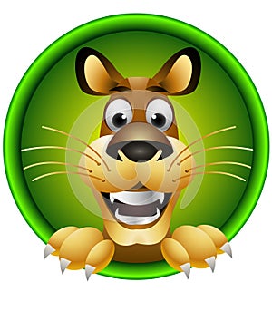 Cute cartoon dog head isolated