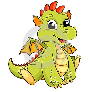 Cute cartoon dragon