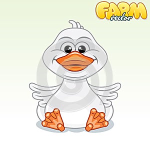 Cute Cartoon Duck