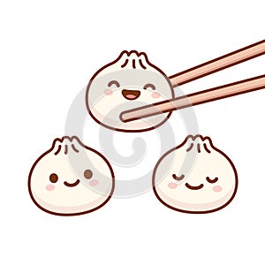 Cute cartoon dumplings