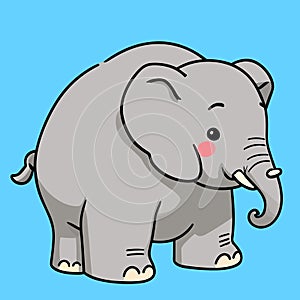 cute cartoon elefant animal vector