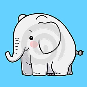 cute cartoon elefant animal vector