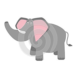 Cute cartoon elephant vector illustration