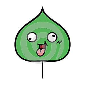 cute cartoon expressional leaf