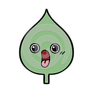 cute cartoon expressional leaf