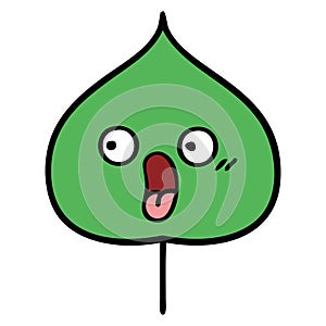 cute cartoon expressional leaf