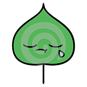 cute cartoon expressional leaf