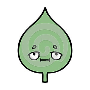 cute cartoon expressional leaf