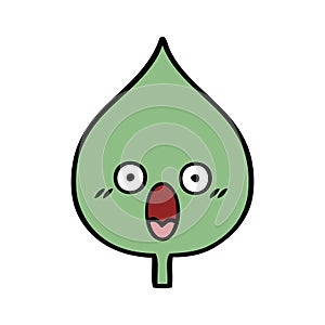 cute cartoon expressional leaf