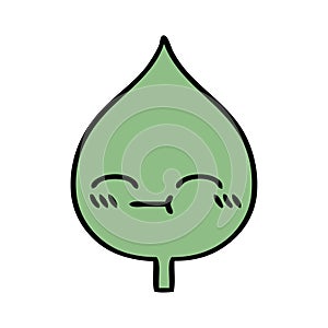 cute cartoon expressional leaf