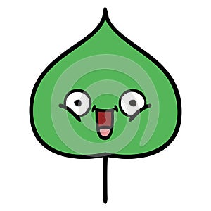 cute cartoon expressional leaf