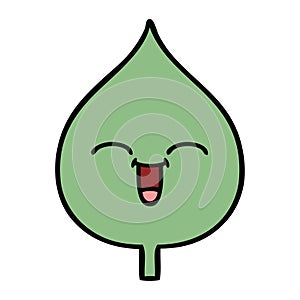 cute cartoon expressional leaf