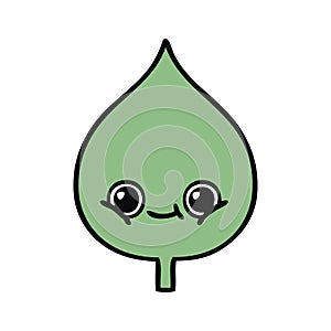 cute cartoon expressional leaf