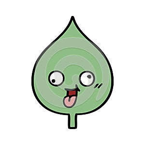 cute cartoon expressional leaf