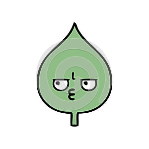 cute cartoon expressional leaf