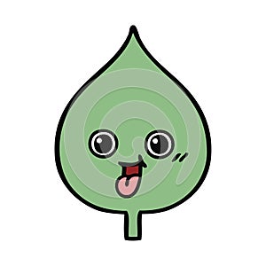 cute cartoon expressional leaf