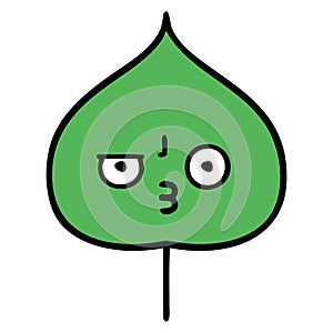 cute cartoon expressional leaf