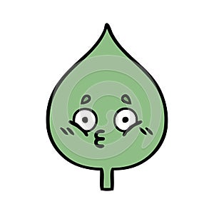 cute cartoon expressional leaf