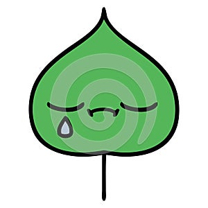 cute cartoon expressional leaf