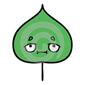 cute cartoon expressional leaf photo
