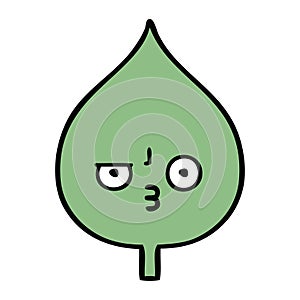 cute cartoon expressional leaf photo