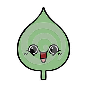 cute cartoon expressional leaf