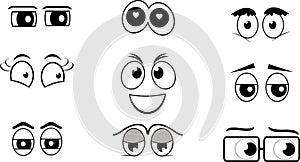 Cute cartoon eyes in Vector