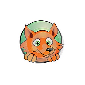 Cute cartoon fox vector illustration