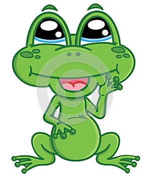 Cute cartoon frog