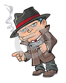 Cute cartoon gangster