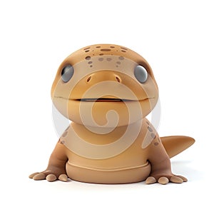 Adorable Cartoon Leopard Gecko, Sitting Posing photo