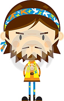 Cute Cartoon Hippie