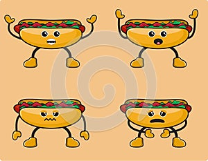 Cute cartoon Hot dog set 2