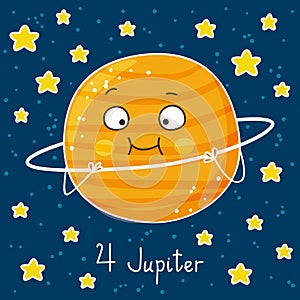 Cute cartoon Jupiter