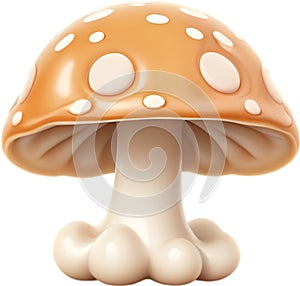 Cute Cartoon Kawaii Mushroom icon, Kawaii Mushroom clipart.