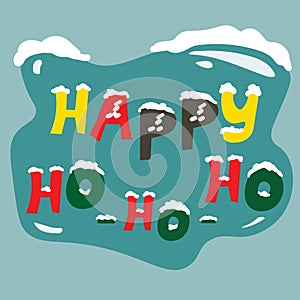 cute cartoon lettering on holiday theme